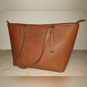 Calvin Klein tote camel bag